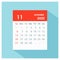 November 2022 - Calendar Icon - Calendar design template