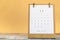 The November 2022 Monthly desk calendar for 2022 year on yellow background
