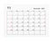 A November 2023 Calendar page isolated on white background, Saved clipping path