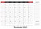 November 2023 Monthly Desk Pad Calendar week starts from sunday, size A3