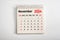 November 2024. One page of annual business monthly calendar on white background. reminder, business planning, appointment meeting