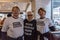 NOVEMBER 7, 2016, INDEPENDENCE HALL, PHIL., PA - Supporters of Hillary Clinton at Election Eve Get Out The Vote Rally show off t-