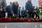 November 7, 2019 Minsk Belarus Anniversary of the communist revolution near the monument to Lenin