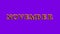 November fire text effect violet background