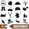 November month theme set of simple icons