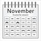 November mustache season calendar movember.