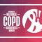 November is National COPD Awareness Month. Holiday concept. Template for background, banner, card, poster with text