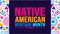 November is Native american heritage month background template. American Indian culture Celebrate annual in United States