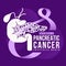 November Pancreatic Cancer Awareness Month - text and white pancreatic sign with purple pancreatic cancer awareness ribbon roll