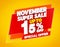 NOVEMBER SUPER SALE UP TO 15 % SPECIAL OFFER illustration 3D rendering