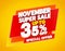 NOVEMBER SUPER SALE UP TO 35 % SPECIAL OFFER illustration 3D rendering