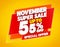 NOVEMBER SUPER SALE UP TO 55 % SPECIAL OFFER illustration 3D rendering