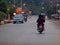 November21, 2018. Laos village people living and travelling to work along main road