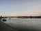 Novi Sad river Danube panorama in autumn