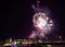 Novi Sad /Serbia - July 12th 2018: Fireworks on opening night of Exit Music Festival