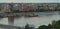 NOVI SAD, SERBIA - May 18th: View at Danube and City of Novi Sad pier with boats