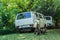 Novi Sad, Serbia - November 14. 2020: Abandoned Volkswagen vehicles in a private yard.