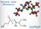 Novichok A-234 , organophosphate,  nerve agent, according to Mirzayanov, C8H18FN2O2P molecule. Structural chemical formula and