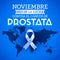 Noviembre mes de la lucha contra el cancer de Prostata, November month of fight against Prostate cancer spanish text