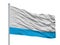 Novodvinsk City Flag On Flagpole, Russia, Arkhangelsk Oblast, Isolated On White Background