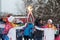 Novosibirsk, Russia - December 7, Adults and children awaiting t