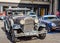 NOVOSIBIRSK, RUSSIA - JUNE 25, 2016: A dusty retro car at a stopover in Siberia during the Beijing-Paris rally