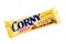 Novosibirsk, Russia, September 17, 2021- Corn bar, Corny big chocolate-banana flavor. Muesli bar on white background, isolated obj