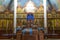 Novyi Svet, Donetsk region, Ukraine - October 06, 2019 year. Iconostasis and painting of the interior of the temple in