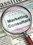 Now Hiring Marketing Consultant. 3D.