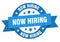 now hiring ribbon sign