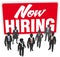 Now Hiring sign join business work team