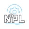 npl line icon, outline symbol, vector illustration, concept sign