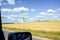 NPP, Cooling towers of  nuclear power plant which is under construction in Astravets, Grodno region, Belarus. july 2020