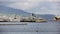 NRP Antonio Enes corvette and Bad Company Support Yacht moored in the harbor, Ponta Delgada, Sao Miguel, Azores, Portugal