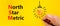 NSM north star metric symbol. Concept words NSM north star metric on yellow paper on a beautiful yellow background. Businessman