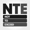 NTE - Not To Exceed acronym, business concept