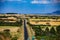 Ntulele Highway Road Landscape Nature Travels in Narok County Engulfed with Wheat Farm Plantations Food Great Rift Valley Kenya