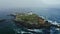 Nubble lighthouse in fog