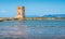Nubia Tower at the Trapani salt flats. Sicily, southern Italy.