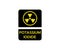 Nuclear Acciden, potassium iodide logo design.Potassium iodide for use in case of radioactive contamination vector design.