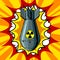 Nuclear atomic bomb pop art style vector