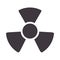 Nuclear caution signal isolated icon