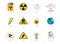 Nuclear energy icons