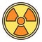 Nuclear Energy vector Radiation colored icon or design element