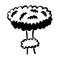 Nuclear Explosion. Atomic Bomb Mushroom Cloud Illustration