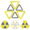 Nuclear logo vector design set