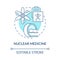 Nuclear medicine blue concept icon