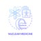 Nuclear medicine blue gradient concept icon