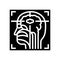 nuclear medicine radiology glyph icon vector illustration
