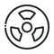 Nuclear medicine symbol laboratory science and research line style icon